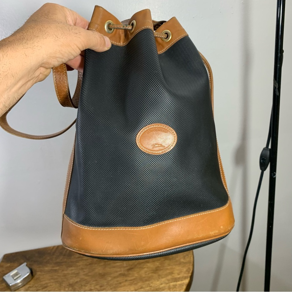 Longchamp Black and Brown Crossbody Bag - Picture 4 of 11